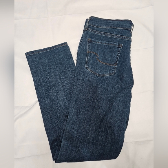 Levu Strauss Gold Dark Wash Mid Rise Straight Jeans! - Picture 1 of 9